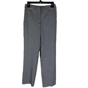 J. Crew Black & White Gingham Plaid Lined Straight Leg Pant Size 4 NEW No Tag